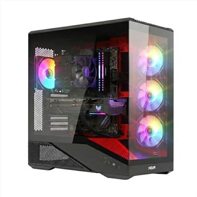 Noua Cool GR200 Case PC Gaming ATX Mid Tower Ventola PWM Led ARGB USB 3.0 e Type-C Supporto Raffreddamento Liquido 360 mm Vetro Temperato e Mesh Rosso Noua Cool GR200 Case PC Gaming ATX Mid Tower Ventola PWM Led ARGB USB 3.0 e Type-C Supporto Raffreddamento Liquido 360 mm Vetro Temperato e Mesh Rosso