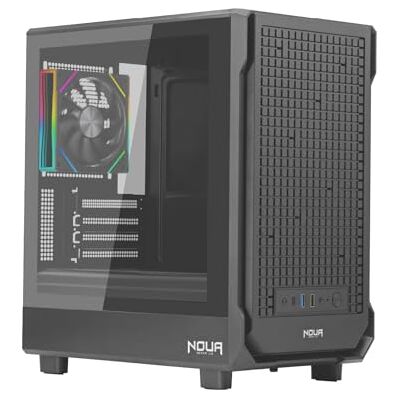 Noua Fobia LK100 Case PC Gaming micro-ATX Micro Tower Ventola Led ARGB 120 mm USB 3.0 Supporto Raffreddamento Liquido 240 mm Vetro Temperato e Mesh Nero Noua Fobia LK100 Case PC Gaming micro-ATX Micro Tower Ventola Led ARGB 120 mm USB 3.0 Supporto Raffreddamento Liquido 240 mm Vetro Temperato e Mesh Nero