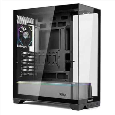 Noua Utopia FS100, Case Gaming ATX, Triplo Vetro Temperato Continuo Senza Cornici, Ventola ARGB e Strip LED ARGB, Supporto Raffreddamento Liquido fino a 360mm, Silver Noua Utopia FS100, Case Gaming ATX, Triplo Vetro Temperato Continuo Senza Cornici, Ventola ARGB e Strip LED ARGB, Supporto Raffreddamento Liquido fino a 360mm, Silver