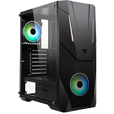 Itek SPACIRC VO Case PC Gaming Middle Tower ATX, 2 Ventole da 12 cm ARGB in dotazione, 2xUSB3.2 frontale ABS e traforato, pannello laterale in vetro temperato, nero Itek SPACIRC VO Case PC Gaming Middle Tower ATX, 2 Ventole da 12 cm ARGB in dotazione, 2xUSB3.2 frontale ABS e traforato, pannello laterale in vetro temperato, nero