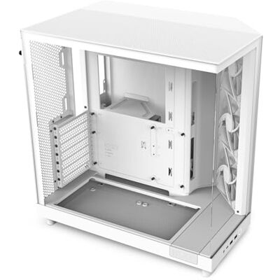NZXT H6 Flow, CC-H61FW-01, Case Mid-Tower Compatto a Doppia Camera con Flusso d'Aria, Pannelli in Vetro Panoramico, Flusso d'Aria ad Alte Prestazioni, Include 3 Ventole da 120 mm, Bianco NZXT H6 Flow, CC-H61FW-01, Case Mid-Tower Compatto a Doppia Camera con Flusso d'Aria, Pannelli in Vetro Panoramico, Flusso d'Aria ad Alte Prestazioni, Include 3 Ventole da 120 mm, Bianco