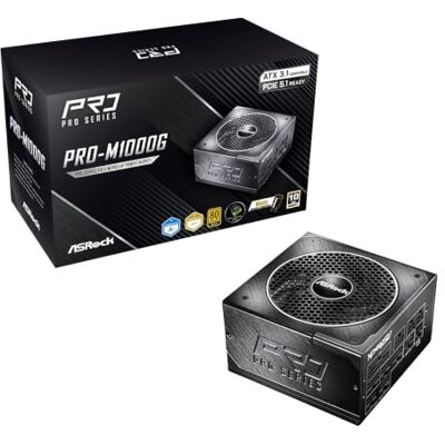 ASRock Pro Series PrO-M1000g 1000w Atx 80+ Gold Black (90-Uxr100-Gfeaa2) ASRock Pro Series PrO-M1000g 1000w Atx 80+ Gold Black (90-Uxr100-Gfeaa2)