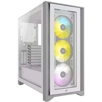 Corsair CC-9011205-WW Case Atx Mid Tower con Vetro Temperato, Ampio Spazio Interno, Bianco Corsair CC-9011205-WW Case Atx Mid Tower con Vetro Temperato, Ampio Spazio Interno, Bianco