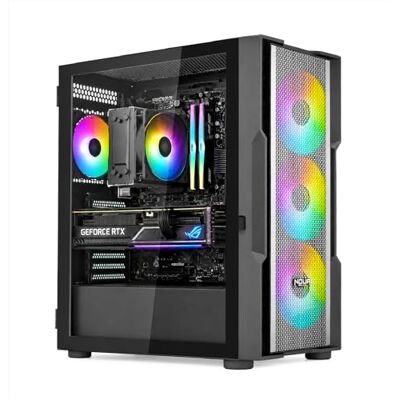 Noua Smash SK200 Case Gaming PC High Airflow Frontale Mesh ATX/E-ATX 4 Ventole ARGB PWM Preinstallate AIO 360mm GPU 400mm Vetro Temperato Laterale Noua Smash SK200 Case Gaming PC High Airflow Frontale Mesh ATX/E-ATX 4 Ventole ARGB PWM Preinstallate AIO 360mm GPU 400mm Vetro Temperato Laterale