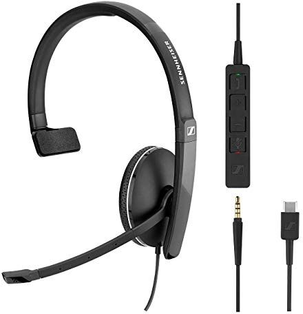 Sennheiser SC 135 Cuffie USB-C Mono 508355, nero