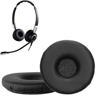 kwmobile 2x Cuscinetto Cuffie Compatibile con Jabra Biz 2400 II Pad Cuscinetti Ricambio Cuffie Over Ear Simil Pelle nero kwmobile 2x Cuscinetto Cuffie Compatibile con Jabra Biz 2400 II Pad Cuscinetti Ricambio Cuffie Over Ear Simil Pelle nero