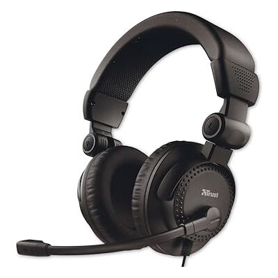 Trust Como Cuffie Over-Ear con Struttura Ripiegabile e Microfono Regolabile, Nero Trust Como Cuffie Over-Ear con Struttura Ripiegabile e Microfono Regolabile, Nero