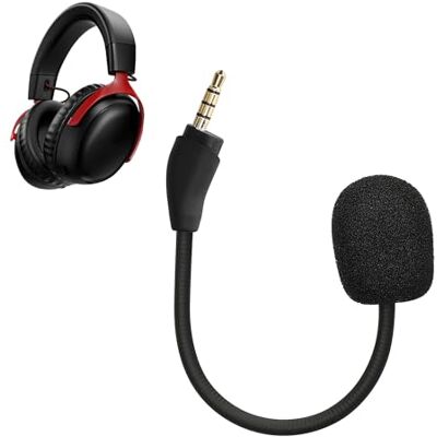 kwmobile Microfono Ricambio Cuffie Gaming Compatibile con Kingston HyperX Cloud III Cuffie Jack 3,5mm Cavo 10 cm nero kwmobile Microfono Ricambio Cuffie Gaming Compatibile con Kingston HyperX Cloud III Cuffie Jack 3,5mm Cavo 10 cm nero