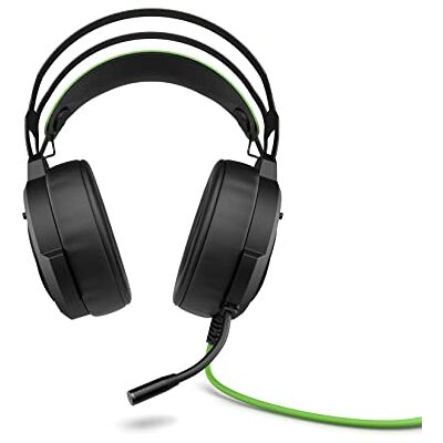HP 600 Pavilion Gaming Cuffie, Audio Virtual Surround 7.1, Comandi Integrati nel Cavo, Archetto Autoregolabile, Imbottitura in Similpelle Morbida sugli Auricolari e Base, Nero/Verde HP 600 Pavilion Gaming Cuffie, Audio Virtual Surround 7.1, Comandi Integrati nel Cavo, Archetto Autoregolabile, Imbottitura in Similpelle Morbida sugli Auricolari e Base, Nero/Verde