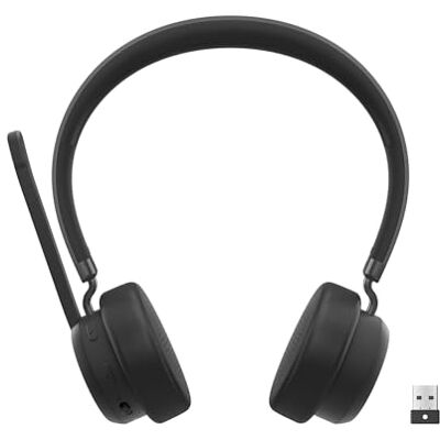Lenovo Cuffie VoIP wireless con microfono (Certificate Microsoft Teams) collegamento Bluetooth con doppia connessione (+ dongle USB-A), fino a 60 ore di utilizzo ricarica con cavo Type-C Lenovo Cuffie VoIP wireless con microfono (Certificate Microsoft Teams) collegamento Bluetooth con doppia connessione (+ dongle USB-A), fino a 60 ore di utilizzo ricarica con cavo Type-C