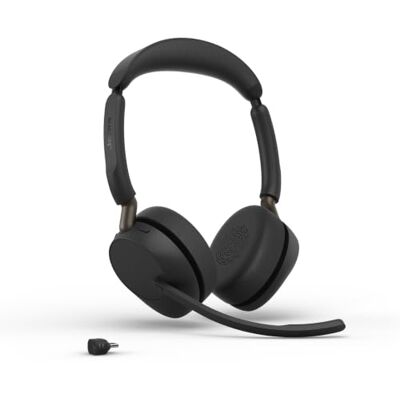 Jabra Evolve3 65 Cuffie con microfono wireless Bluetooth dual-ear, UC, USB-C Jabra Evolve3 65 Cuffie con microfono wireless Bluetooth dual-ear, UC, USB-C