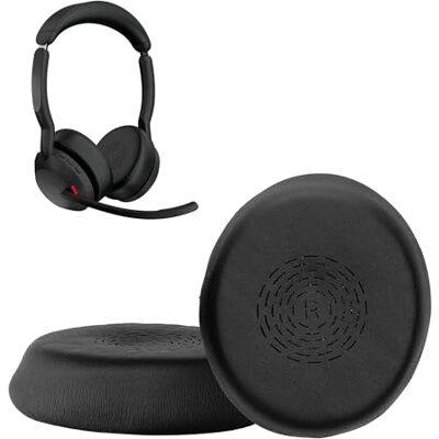 kwmobile 2x Cuscinetto Cuffie Compatibile con Jabra Evolve 2 55 / Evlove 2 50 Pad Cuscinetti Ricambio Cuffie Over Ear Simil Pelle nero kwmobile 2x Cuscinetto Cuffie Compatibile con Jabra Evolve 2 55 / Evlove 2 50 Pad Cuscinetti Ricambio Cuffie Over Ear Simil Pelle nero