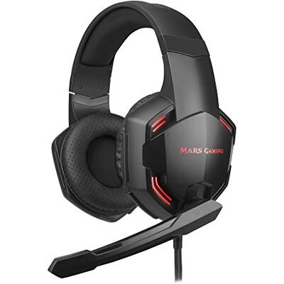 Mars Gaming MHXPRO, Auriculares+Mic LED superBASS 50mm, 7.1, PC/PS4/Switch/Win, Nero Mars Gaming MHXPRO, Auriculares+Mic LED superBASS 50mm, 7.1, PC/PS4/Switch/Win, Nero