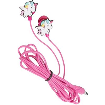 Konix Unik Auricolari intrauricolari con cavo per smartphone e tablet Microfono integrato Cavo da 1,2 m Connessione Jack Design unicorno Konix Unik Auricolari intrauricolari con cavo per smartphone e tablet Microfono integrato Cavo da 1,2 m Connessione Jack Design unicorno