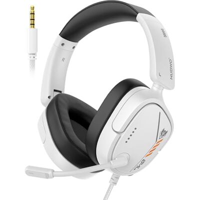 NUBWO HG04L Cuffie Gaming per PS5/PS4, Xbox Series X S/Xbox One, Switch Leggere 250g, Microfono Unidirezionale Clear, Paraorecchie in Memory Foam Morbido, Jack da 3,5mm per Gaming e Lavoro NUBWO HG04L Cuffie Gaming per PS5/PS4, Xbox Series X S/Xbox One, Switch Leggere 250g, Microfono Unidirezionale Clear, Paraorecchie in Memory Foam Morbido, Jack da 3,5mm per Gaming e Lavoro