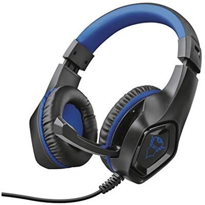 Trust GXT 404B Rana Cuffie per Playstation 4 & 5, PS4, PS5, con Microfono Ripiegabile e Archetto Regolabile, 3.5 mm Jack, Telecomando Integrato, Filo, Over Ear, Blu Trust GXT 404B Rana Cuffie per Playstation 4 & 5, PS4, PS5, con Microfono Ripiegabile e Archetto Regolabile, 3.5 mm Jack, Telecomando Integrato, Filo, Over Ear, Blu