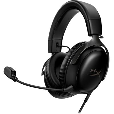 HyperX Cloud III, Cuffie da Gaming, Connessione Cablata a 3,5 mm, Controlli Audio Integrati, Telaio in Alluminio, Cuscinetti in Memory Foam Rivestiti in Similpelle, Adatto per PS4, Xbox e PC, Nero HyperX Cloud III, Cuffie da Gaming, Connessione Cablata a 3,5 mm, Controlli Audio Integrati, Telaio in Alluminio, Cuscinetti in Memory Foam Rivestiti in Similpelle, Adatto per PS4, Xbox e PC, Nero