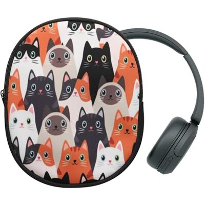 kwmobile Custodia Cuffie con Cerniera Compatibile con Headset/Overear headphone Cuffie Case Cuffie Over Ear 23 x 18 cm Gatti kwmobile Custodia Cuffie con Cerniera Compatibile con Headset/Overear headphone Cuffie Case Cuffie Over Ear 23 x 18 cm Gatti