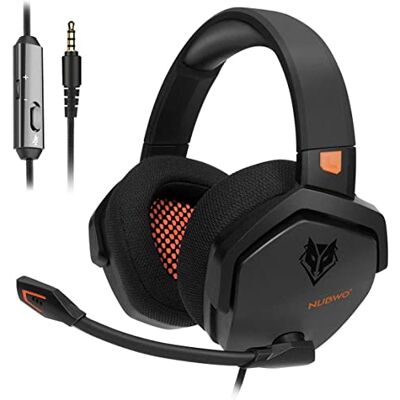 NUBWO Cuffie Gaming per PS4, PS5, PC, Xboxone, Cuffie con Microfono Over-Ear con Cancellazione del Rumore per Computer Portatili NS Games Arancio NUBWO Cuffie Gaming per PS4, PS5, PC, Xboxone, Cuffie con Microfono Over-Ear con Cancellazione del Rumore per Computer Portatili NS Games Arancio