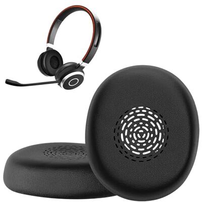 kwmobile 2x Cuscinetto Cuffie Compatibile con Jabra Evolve 10 Pad Cuscinetti Ricambio Cuffie Over Ear Simil Pelle nero kwmobile 2x Cuscinetto Cuffie Compatibile con Jabra Evolve 10 Pad Cuscinetti Ricambio Cuffie Over Ear Simil Pelle nero