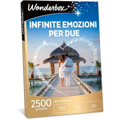 WONDERBOX Box Regalo Infinite Emozioni Per Due- Regali Di Coppia Per Provare Nuove Esperienze Assieme Idee Regalo Per Anniversario, Regali Coppia Per Scoprire Nuove Passioni. WONDERBOX Box Regalo Infinite Emozioni Per Due- Regali Di Coppia Per Provare Nuove Esperienze Assieme Idee Regalo Per Anniversario, Regali Coppia Per Scoprire Nuove Passioni.
