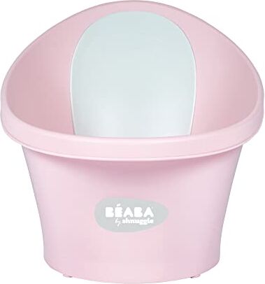 Béaba by Shnuggle Vasca da bagno ergonomica, compatta, schienale in schiuma, supporto per il bambino da riempire rapidamente, piedini antiscivolo, rosa