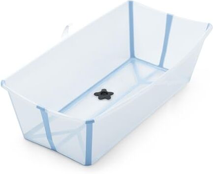 Stokke Flexi Bath X-Large, Ocean Blue Vaschetta pieghevole spaziosa Leggera e Facile da conservare Comoda da usare a casa o in viaggio Ideale per età 0-6 anni