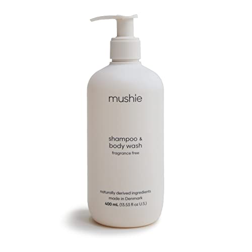 mushie Baby Shampoo & Body Wash 400ml   Prodotto in Danimarca   Senza Profumo   Sicuro e di alta qualità per i più piccoli Bambini Ragazzi e ragazze   Certificato COSMOS BIOLOGICO