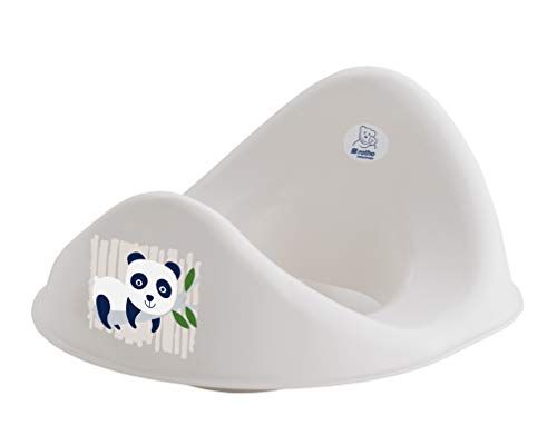 Rotho Babydesign Riduttore per wc bio panda, 100% biodegradabile, 32,6 x 26,3 x 15,8 cm, Organic white (Bianco)