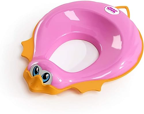 OKBABY Ducka Riduttore per WC con Bordo Antiscivolo Fucsia