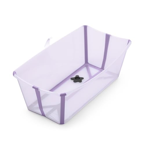 Stokke Flexi Bath, Lavender Vaschetta per neonati pieghevole Leggera, Durevole e Facile da riporre Comoda da usare a casa o in viaggio Ideale per neonati
