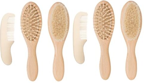 Abaodam 2 Set Scrubber Per Doccia Kit Di Cosmetologia Pettine Per in Legno Per Bambini Assistenza Infermieristica Cuoio Capelluto Spazzola Per La Pulizia Bambino Di Legno Massaggio