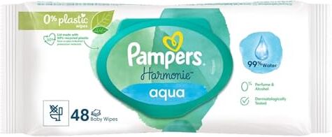 Pampers Harmonie Aqua Salviette per neonati senza plastica, confezione da 1