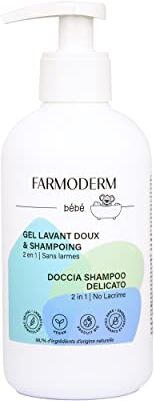 FARMODERM Daily 2 in 1 Shampoo e Detergente per Bambini Quotidiano 98% di ingredienti naturali, shampoo senza lacrime per bambini e neonati Shampoo e lavaggio per il corpo 300ml