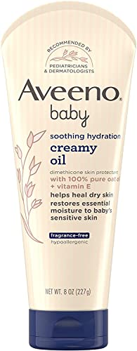 Aveeno Baby Soothing Relief Moisture Cream, Fragrance Free 8 FL oz (227 g)
