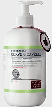 Fiocchi di riso Detergente CORPO e CAPELLI TALCO 700ml DETERGENZA NEONATI Rispetta cute e cuoio capelluto sensibili.