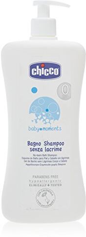 Chicco Shampoo Senza Lacrime Baby Moments, 750 ml, Formula Senza Lacrime, con Ingredienti Naturali, Senza Parabeni Né Alcool, con Estratto di Calendula e Glicerina Vegetale, Shampoo Bambini 0 Mesi