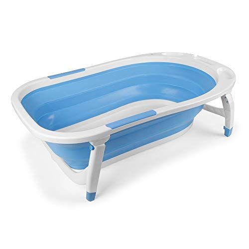 Interbaby Vasca da bagno pieghevole, colore: Blu