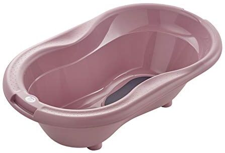 Rotho Babydesign TOP Vaschetta per bagnetto, Tappetino antiscivolo e Tappo di scarico, 0-12 mesi, Viola (Fantastic Mauve),