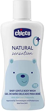 Chicco Natural Sensation Bagnoschiuma Senza Lacrime, Con Aloe e Camomilla, Azione Idratante e Lenitiva, Deterge la Pelle del Bambino con Delicatezza, Lascia la Pelle Morbida e Profumata, 200 ml