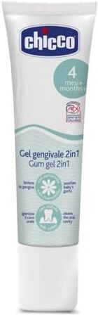 Chicco Gel Gengivale 2 n 1 Per Bambini, Azione Antibatterica, Lenitiva E Igienizzante, Multicolore, 30 ml, Confezione da 1