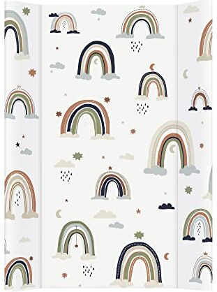 Rotho Babydesign Materassino fasciatoio Arcobaleno Boho, da 0 mesi, 70 x 50 cm bianco