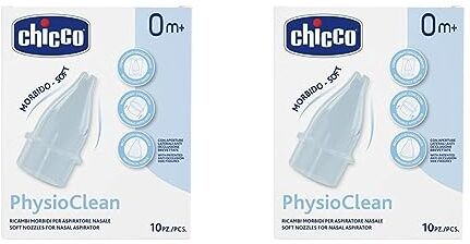 Chicco Physioclean Ricambi per Aspiratore nasale, pratico e delicato, 10 pezzi (Confezione da 2)