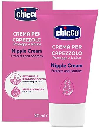 Chicco Crema per Capezzoli, Prepara il Capezzolo all'Allattamento, Nutriente, Senza Profumo e Sicura per i Bambini, non Macchia i Tessuti