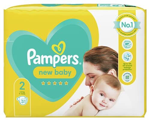 Pampers Pannolini di protezione premium, misura 2, confezione da 31