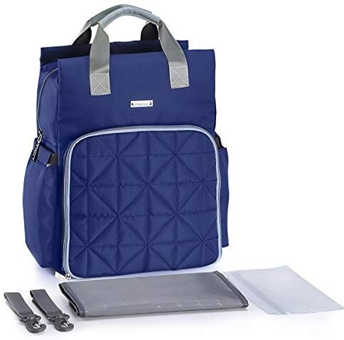 SONARIN Multifunzione Impermeabile Zaino Fasciatoio Bambino per Pannolini,Tracolla per passeggino,borsa antiurto per laptop,Bottiglia borse termiche,Grande Capacità,Lavabile in lavatrice(Blu Scuro)