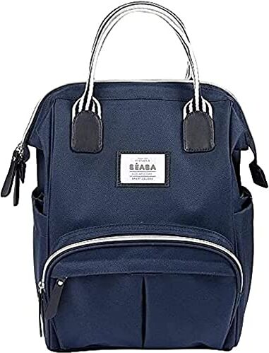 Béaba Zaino per Cambio Pannolino del Neonato, Molto Capiente, Materassino-Fasciatoio Incluso, Tasche multiple, Apertura Ampia, Termico, Borsa da Viaggio Multiuso, Wellington, Blu