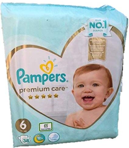 Pampers 38 Pampiers Premium Care Pannolini taglia 6, 13 kg