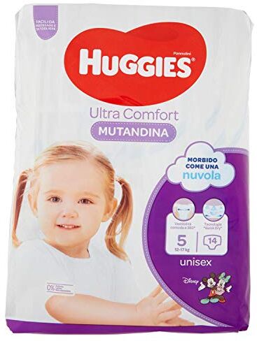 Huggies Pannolini Mutandina – Pannolino, Bambino/Bambina, Pannolino monouso, 12 kg,- 17 kg, Multicolore, 14 Pezzi