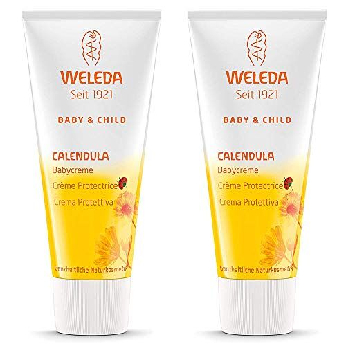 Weleda 2x  Crema Protettiva alla Calendula per il cambio pannolino 75ml Calendula Baby 2 confezioni da 75ml